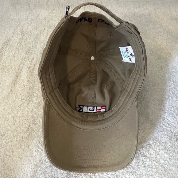 Cape Cod Nautical Flag Adjustable Khaki Cotton Yachting Cap - Picture 5 of 14